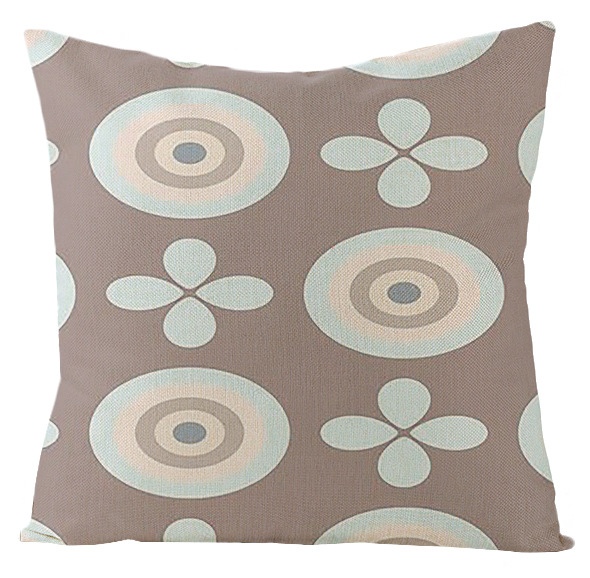 Taie d'oreiller à motifs colorés à pois, taie d'oreiller douce, cercle Mandala, décoration de la maison, canapé, chambre, 45x45 50x50