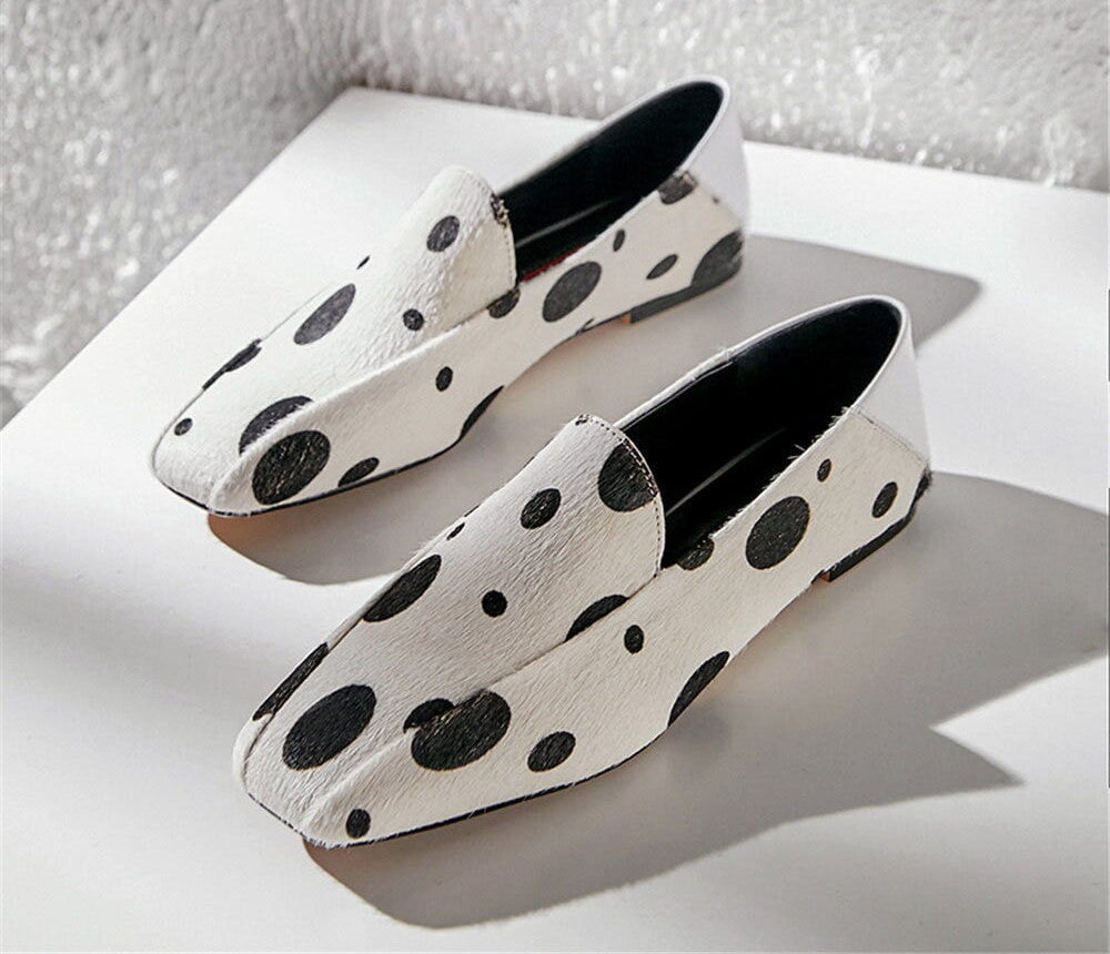 Mocassins Pois Carré Printemps Automne