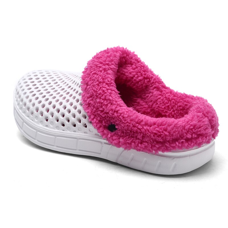 YISHEN-Pantoufles en peluche pour femmes, sandales en peluche, chaussures de couple, fourrure de jardin classique, pantoufles moelleuses, toboggans chauds d'hiver en plein air 3