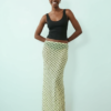 Jupes Longues À Pois En Tulle Transparent Taille Haute