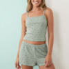 Pyjama Ensemble Mix Match Imprimé Pois Coupe Décontractée Taille Élastique Jersey Lingerie