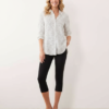 chemises à pois femmes classique col italien manches longues beige noir