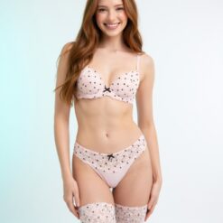 String Pois À Rose Lingerie Dentelle Ceinture Festonnées Bordures Nuit Vêtements Coupe