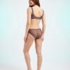 Brassière Tulle Imprimé Pois Courte Transparent Lingerie Stretch Encolure Dégagée Bretelles Fin Maille Ajourée