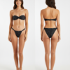 Tanga Pois Noir Blanc Maillot Bain Plage Brésilien Coupe Taille Imprimé Style